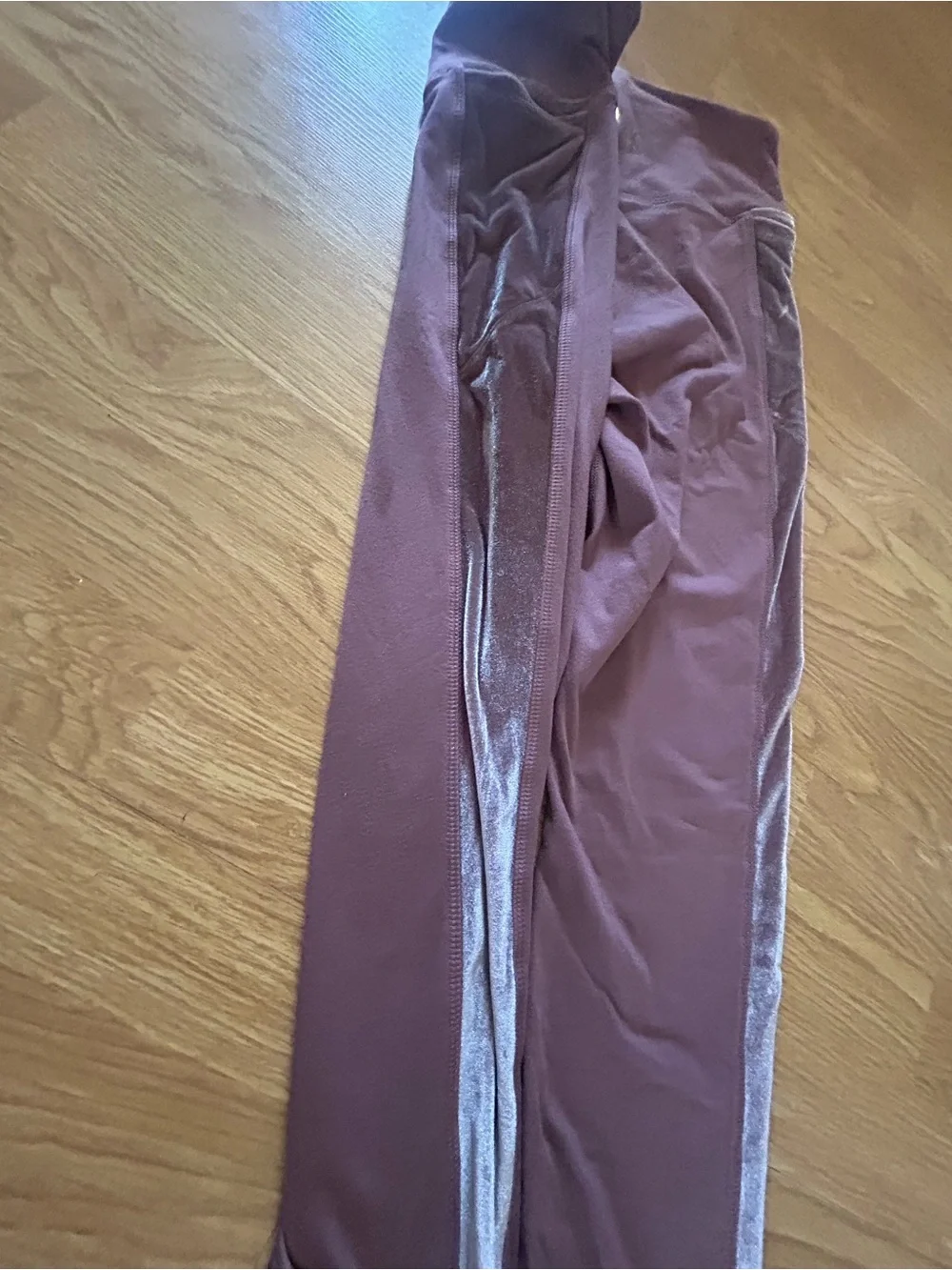 PINK “Cozy” leggings with Side Velvet Stripe - Picture 3 of 6